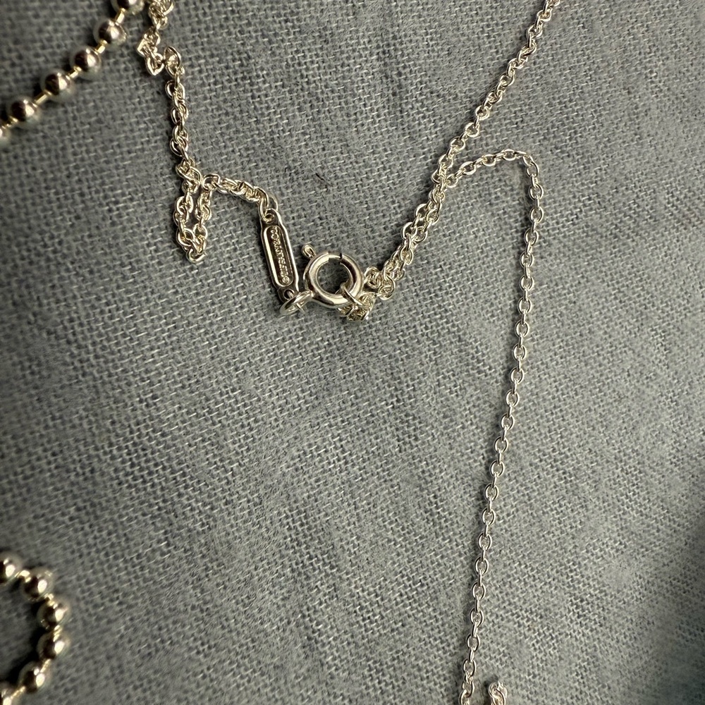 Tiffany & Co. Silver Oval Splash Pendant Necklace - Picture 3 of 6